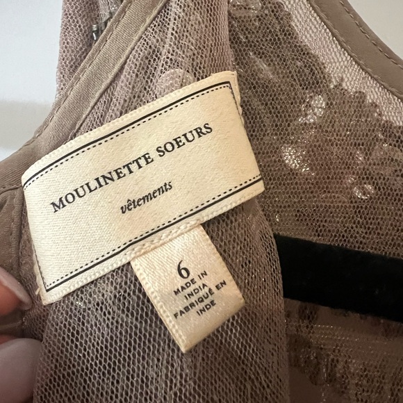 Anthropologie Moulinette Soeurs Mini Dress with Beaded Neckline - Picture 8 of 12